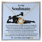 To My Soulmate Love Knot Necklace - I Love You More Than Orgasms Blue