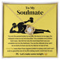 To My Soulmate Love Knot Necklace - I Love You More Than Orgasms Gold