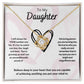 To My Daughter Love Knot Necklace - You Are So Capable of Anything