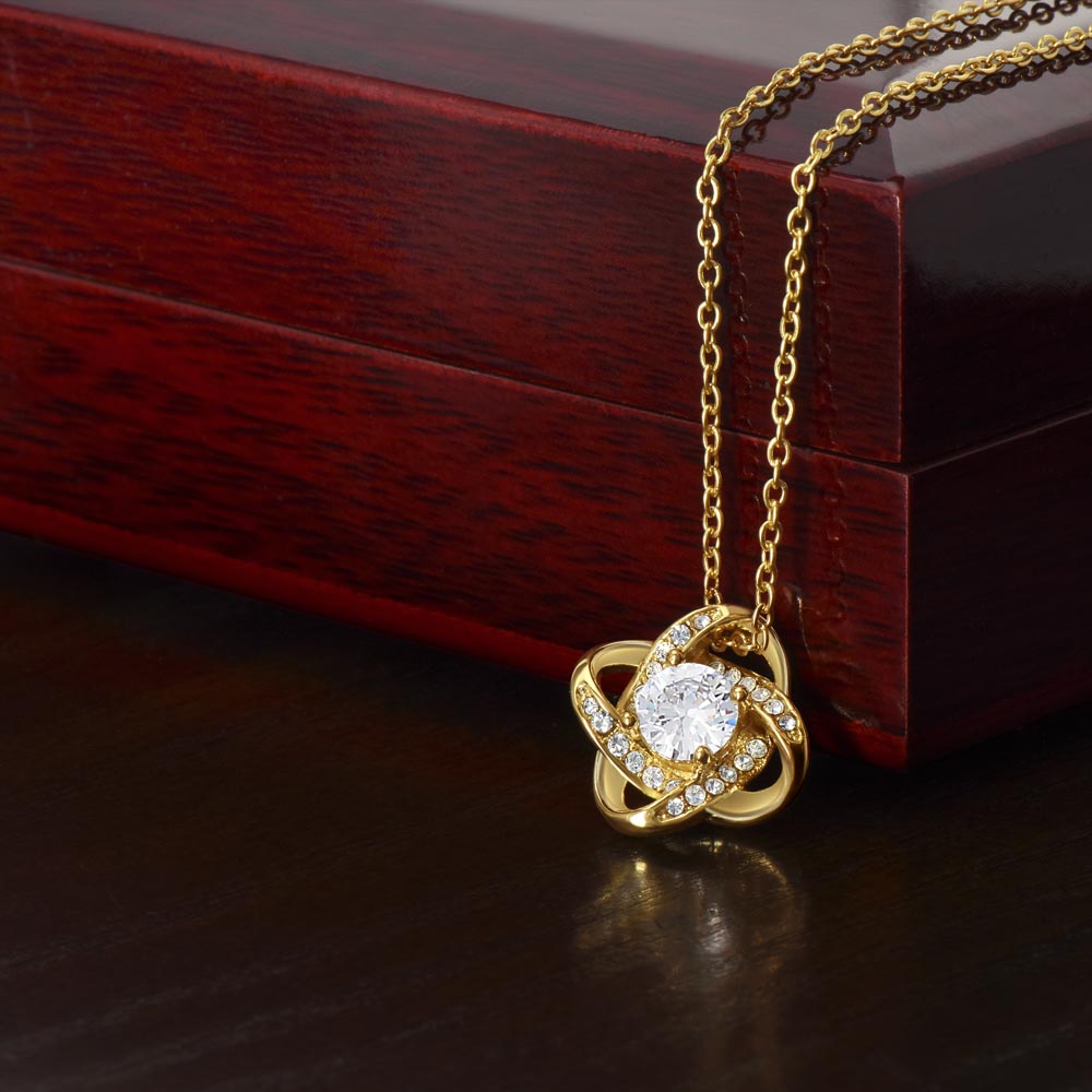 To My Mom - You Are The World Love Knot Necklace