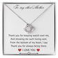To My Other Mother Love Knot Necklace