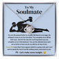 To My Soulmate Love Knot Necklace - I Love You More Than Orgasms Blue