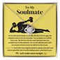 To My Soulmate Love Knot Necklace - I Love You More Than Orgasms Gold