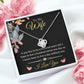 To My Wife - Never Live A Day Without You Love Knot Necklace