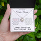 To My Beautiful Twin Flame I Will Love You Till The Day I Die Love Knot Necklace