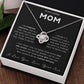 To My Loving Mom Love Knot Necklace - Always Your Little Boy - Love Your Son