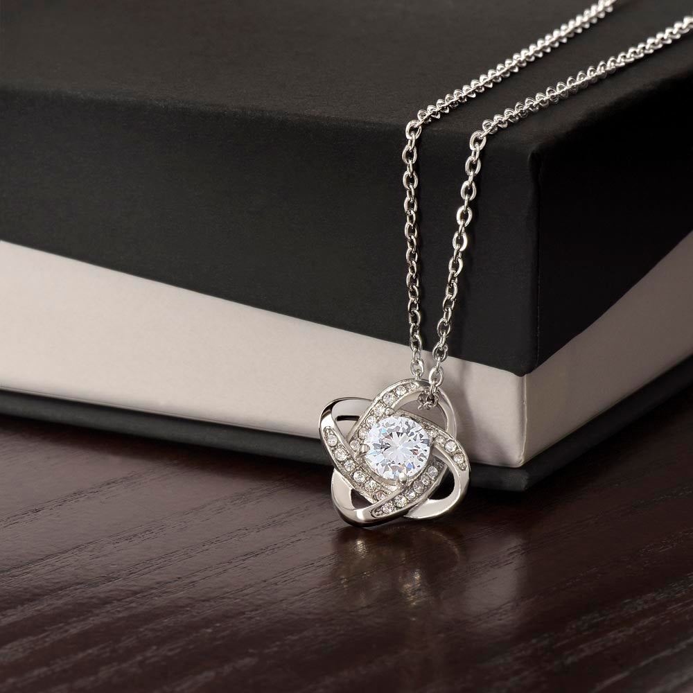 To My Loving Mom Love Knot Necklace - Always Your Little Boy - Love Your Son