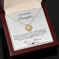 To My Daughter Love Knot Necklace - Always Believe In Yourself - Love Mom
