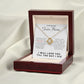 To My Beautiful Twin Flame I Will Love You Till The Day I Die Love Knot Necklace