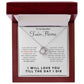 To My Beautiful Twin Flame I Will Love You Till The Day I Die Love Knot Necklace