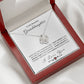 To My Granddaughter Always Believe In Yourself Love Knot Necklace