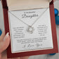 To My Daughter - Follow Your Heart Love Knot Necklace