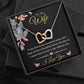 To My Wife - Never Want to Live a Day Without You Interlocking Hearts Necklace