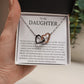 To My Daughter - You Are A Blessing In My Life Interlocking Necklace