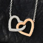 To My Granddaughter - Follow Your Heart Interlocking Hearts Necklace