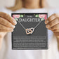 To My Daughter - You Are A Blessing Interlocking Hearts Necklace