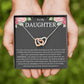 To My Daughter - You Are A Blessing Interlocking Hearts Necklace