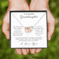 To My Granddaughter - Follow Your Heart Interlocking Hearts Necklace