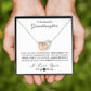 To MY Granddaughter Believe In Yourself Interlocking Hearts Necklace