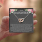 To My Daughter - You Are A Blessing Interlocking Hearts Necklace
