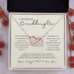 To My Granddaughter - A Bond That Cannot Be Undone Interlocking Hearts Necklace