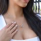 To My Wife - Never Want to Live a Day Without You Interlocking Hearts Necklace