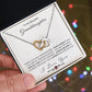 To MY Granddaughter Believe In Yourself Interlocking Hearts Necklace