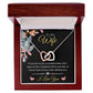 To My Wife - Never Want to Live a Day Without You Interlocking Hearts Necklace