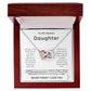 To My Daughter - Always In My Heart - Interlocking Hearts Necklace