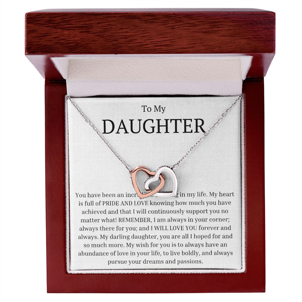 To My Daughter - You Are A Blessing In My Life Interlocking Necklace