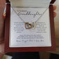 To My Granddaughter - A Bond That Cannot Be Undone Interlocking Hearts Necklace