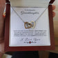 To MY Granddaughter Believe In Yourself Interlocking Hearts Necklace