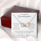 To My Granddaughter - Follow Your Heart Interlocking Hearts Necklace