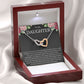 To My Daughter - You Are A Blessing Interlocking Hearts Necklace