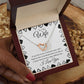 To My Wife - I Never Want to Live a Day Without You Interlocking Hearts Necklace