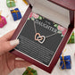 To My Daughter - You Are A Blessing Interlocking Hearts Necklace