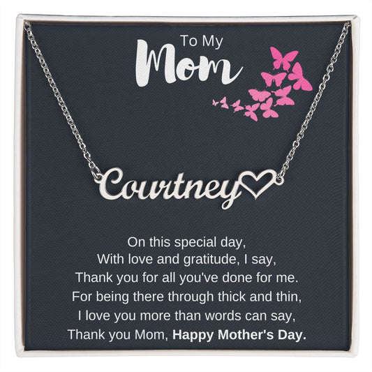 Mom Name Necklace - Happy Mother's Day