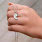 To Mom Engraved Baby Foot Birthstone Necklace - Choose How Many Feet Charms up to 4