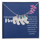 To Mom Engraved Baby Foot Birthstone Necklace - Choose How Many Feet Charms up to 4